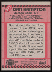 Dan Hampton Autographed 1990 Topps Card #377 Chicago Bears SKU #259312