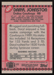 Daryl Johnston Autographed 1990 Topps Rookie Card #489 Dallas Cowboys SKU #259315