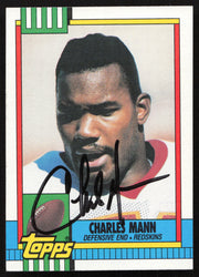 Charles Mann Autographed 1990 Topps Card #125 Washington Redskins SKU #259316