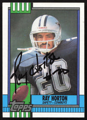 Ray Horton Autographed 1990 Topps Card #483 Dallas Cowboys SKU #259318