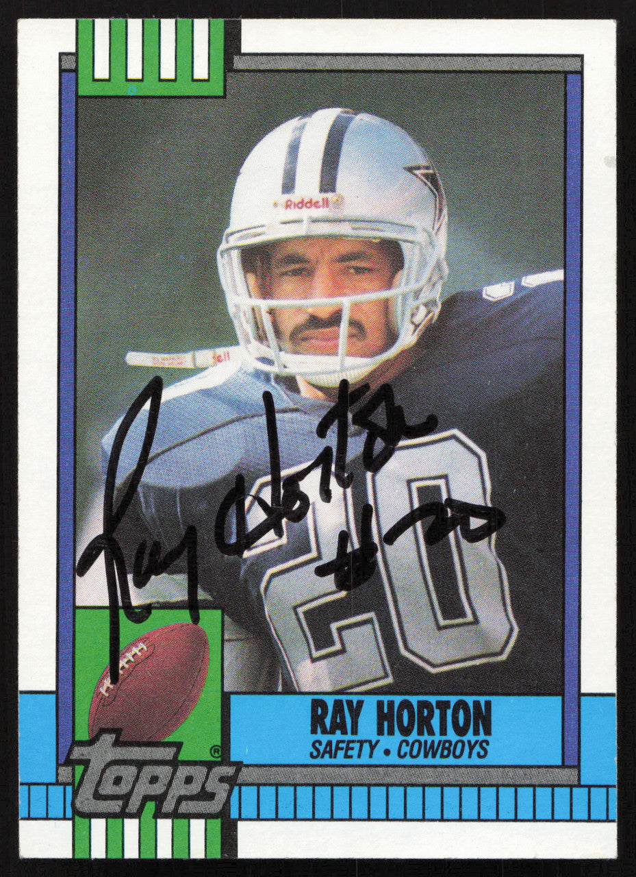 Ray Horton Autographed 1990 Topps Card #483 Dallas Cowboys SKU #259318
