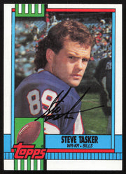 Steve Tasker Autographed 1990 Topps Card #202 Buffalo Bills SKU #259320