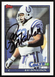 Ray Donaldson Autographed 1991 Topps Card #342 Indianapolis Colts SKU #259322