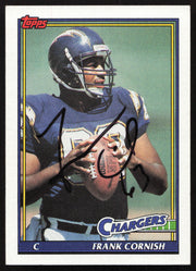 Frank Cornish Autographed 1991 Topps Card #424 San Diego Chargers SKU #259326