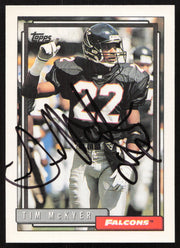 Tim McKyer Autographed 1992 Topps Card #114 Atlanta Falcons SKU #259350