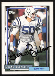 Duane Bickett Autographed 1992 Topps Card #327 Indianapolis Colts SKU #259356