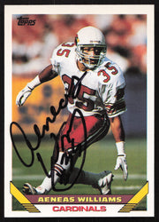 Aeneas Williams Autographed 1993 Topps Card #67 Arizona Cardinals SKU #259359