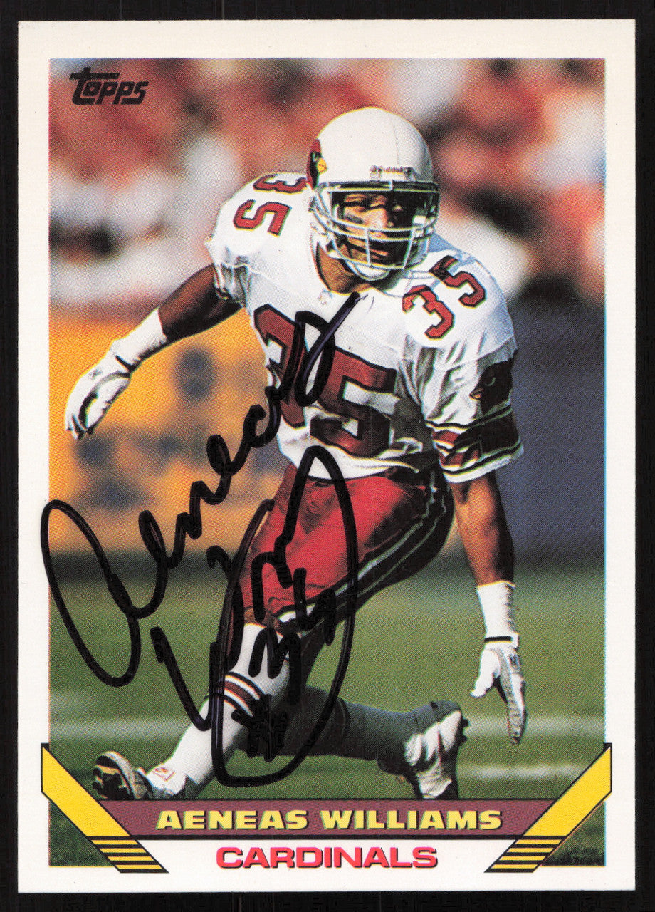 Aeneas Williams Autographed 1993 Topps Card #67 Arizona Cardinals SKU #259359