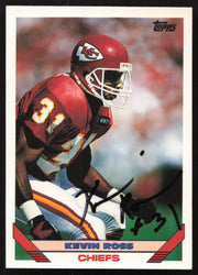Kevin Ross Autographed 1993 Topps Card #594 Kansas City Chiefs SKU #259360