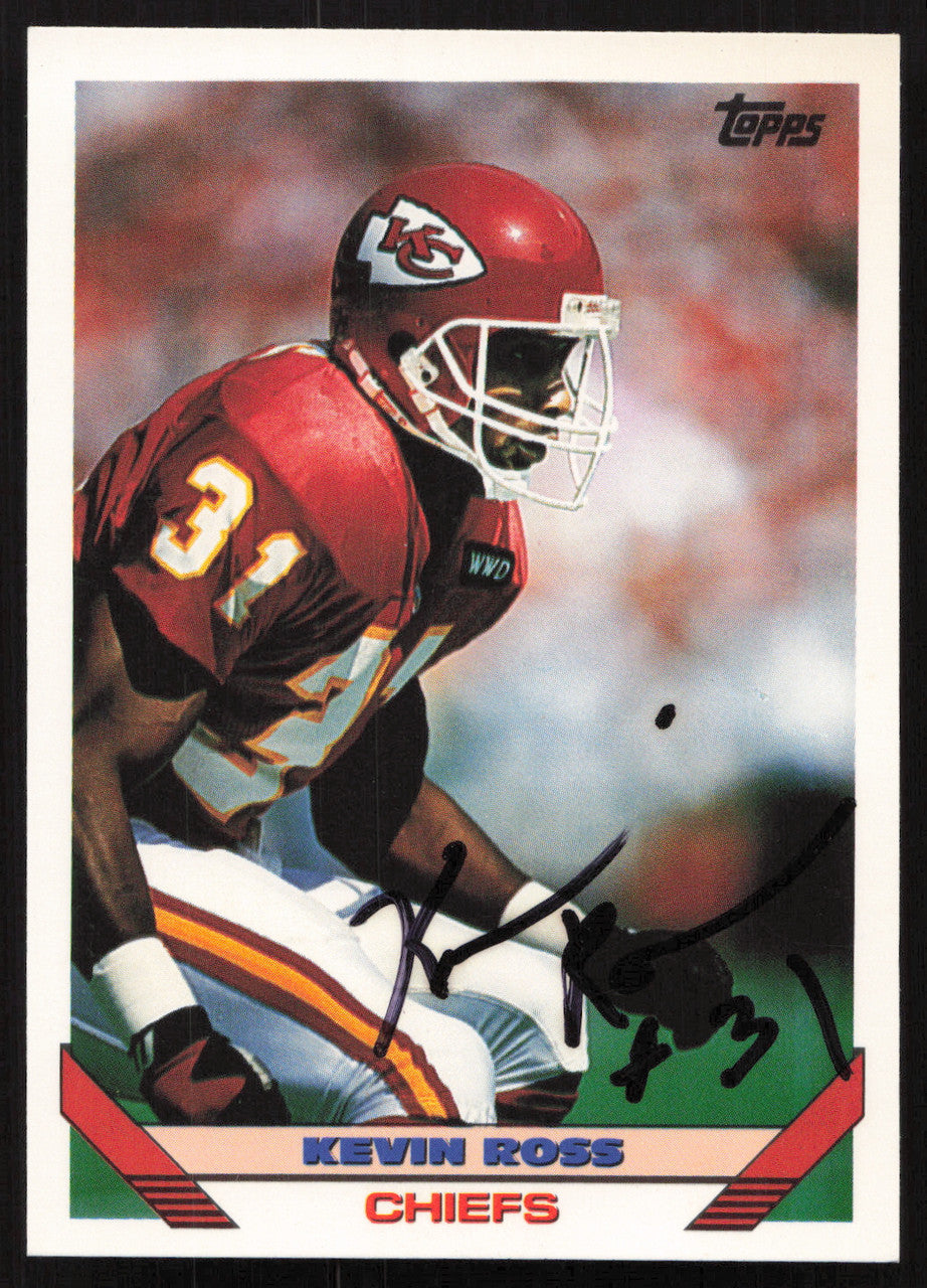 Kevin Ross Autographed 1993 Topps Card #594 Kansas City Chiefs SKU #259360