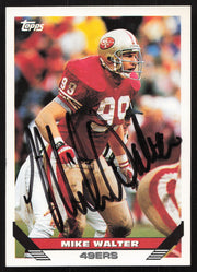 Mike Walter Autographed 1993 Topps Card #303 San Francisco 49ers SKU #259377
