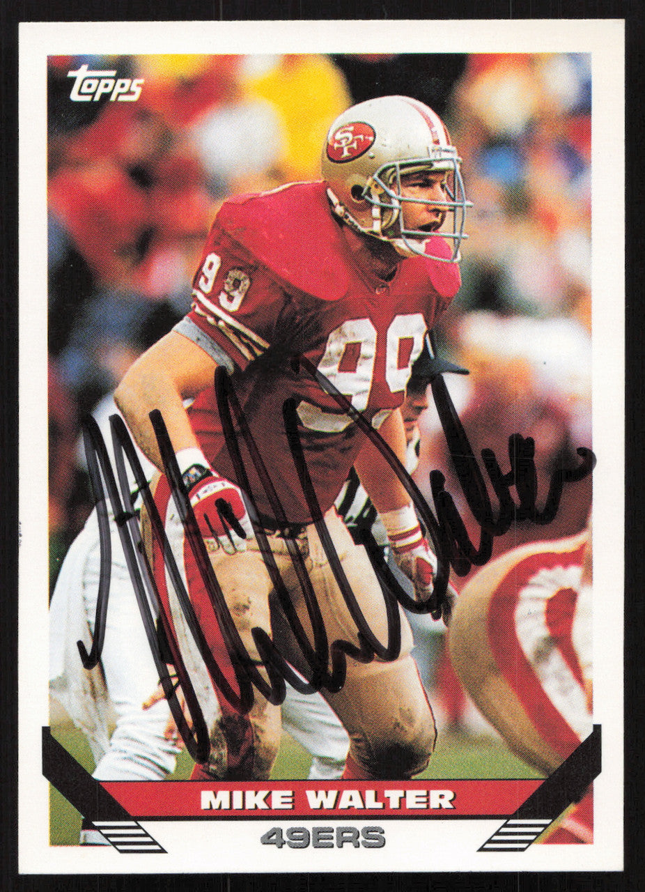 Mike Walter Autographed 1993 Topps Card #303 San Francisco 49ers SKU #259377
