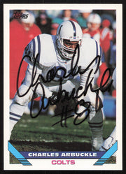 Charles Arbuckle Autographed 1993 Topps Card #457 Indianapolis Colts SKU #259378