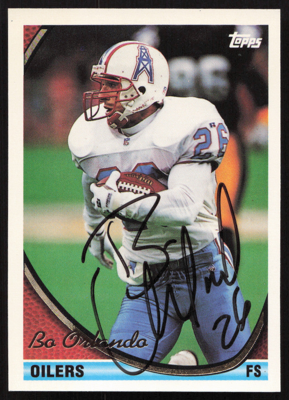 Bo Orlando Autographed 1994 Topps Card #182 Houston Oilers SKU #259386