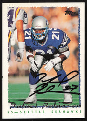 Rafael Robinson Autographed 1995 Topps Card #384 Seattle Seahawks SKU #259391