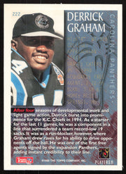 Derrick Graham Autographed 1995 Bowman Rookie Card #222 Carolina Panthers SKU #259400