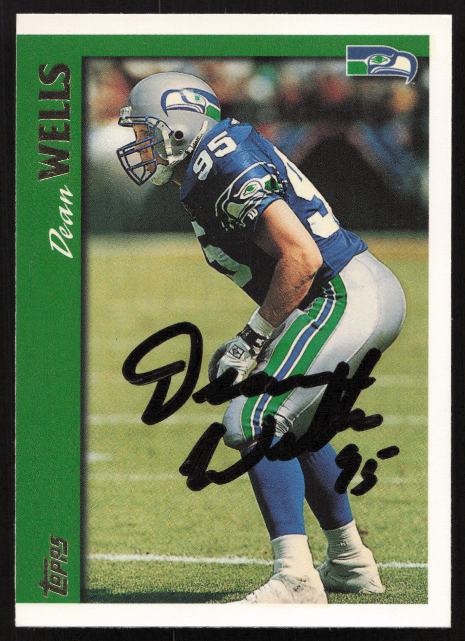 Dean Wells Autographed 1997 Topps Card #208 Seattle Seahawks SKU #259403