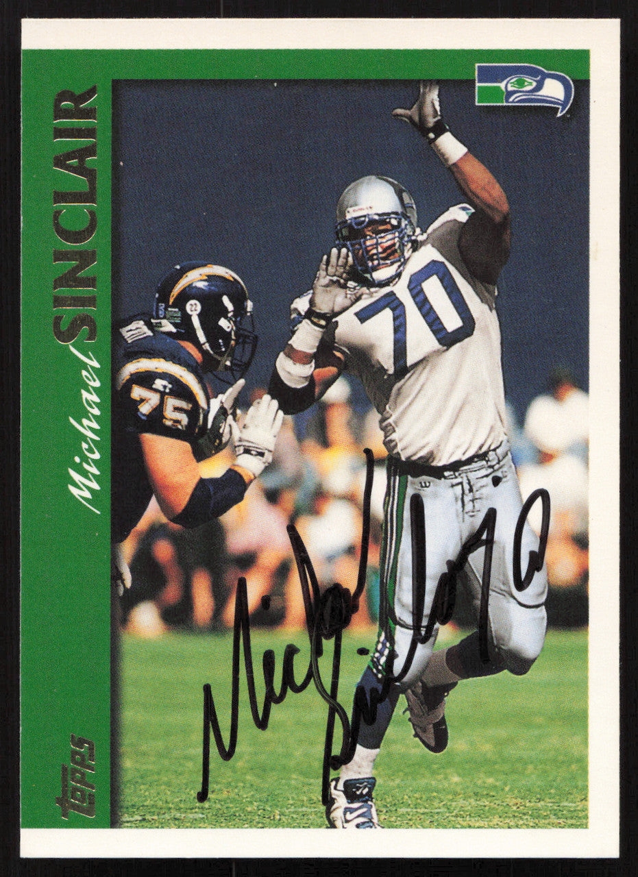 Michael Sinclair Autographed 1997 Topps Card #227 Seattle Seahawks SKU #259405