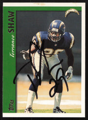 Terrance Shaw Autographed 1997 Topps Card #147 San Diego Chargers SKU #259406