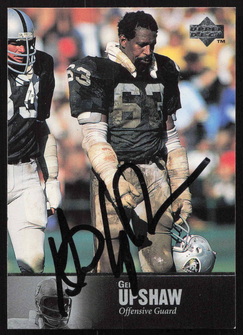Gene Upshaw Autographed 1997 Upper Deck Legends Card #65 Oakland Raiders SKU #259420