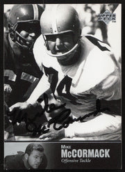 Mike McCormack Autographed 1997 Upper Deck Legends Card #50 Cleveland Browns SKU #259422