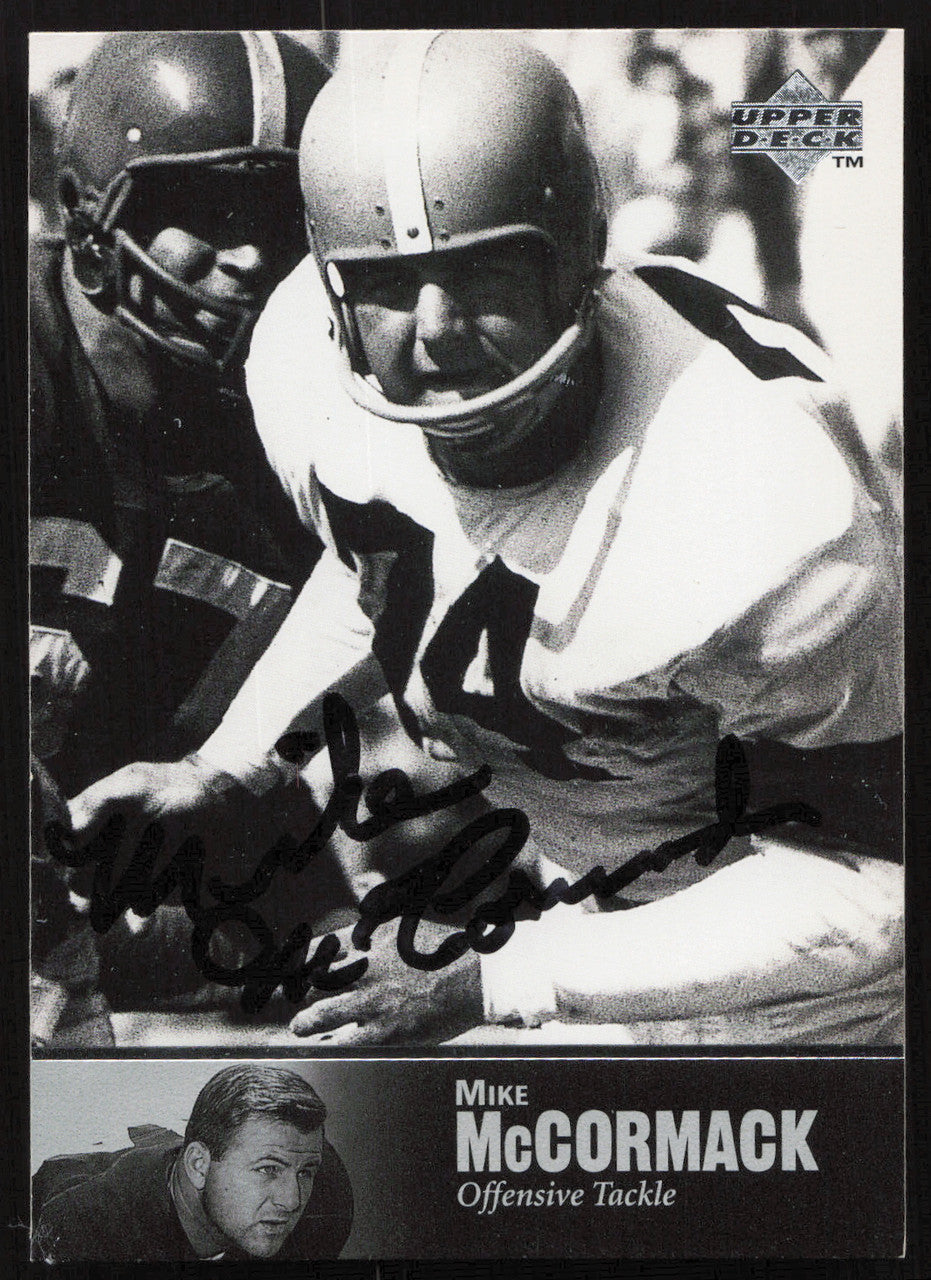 Mike McCormack Autographed 1997 Upper Deck Legends Card #50 Cleveland Browns SKU #259422