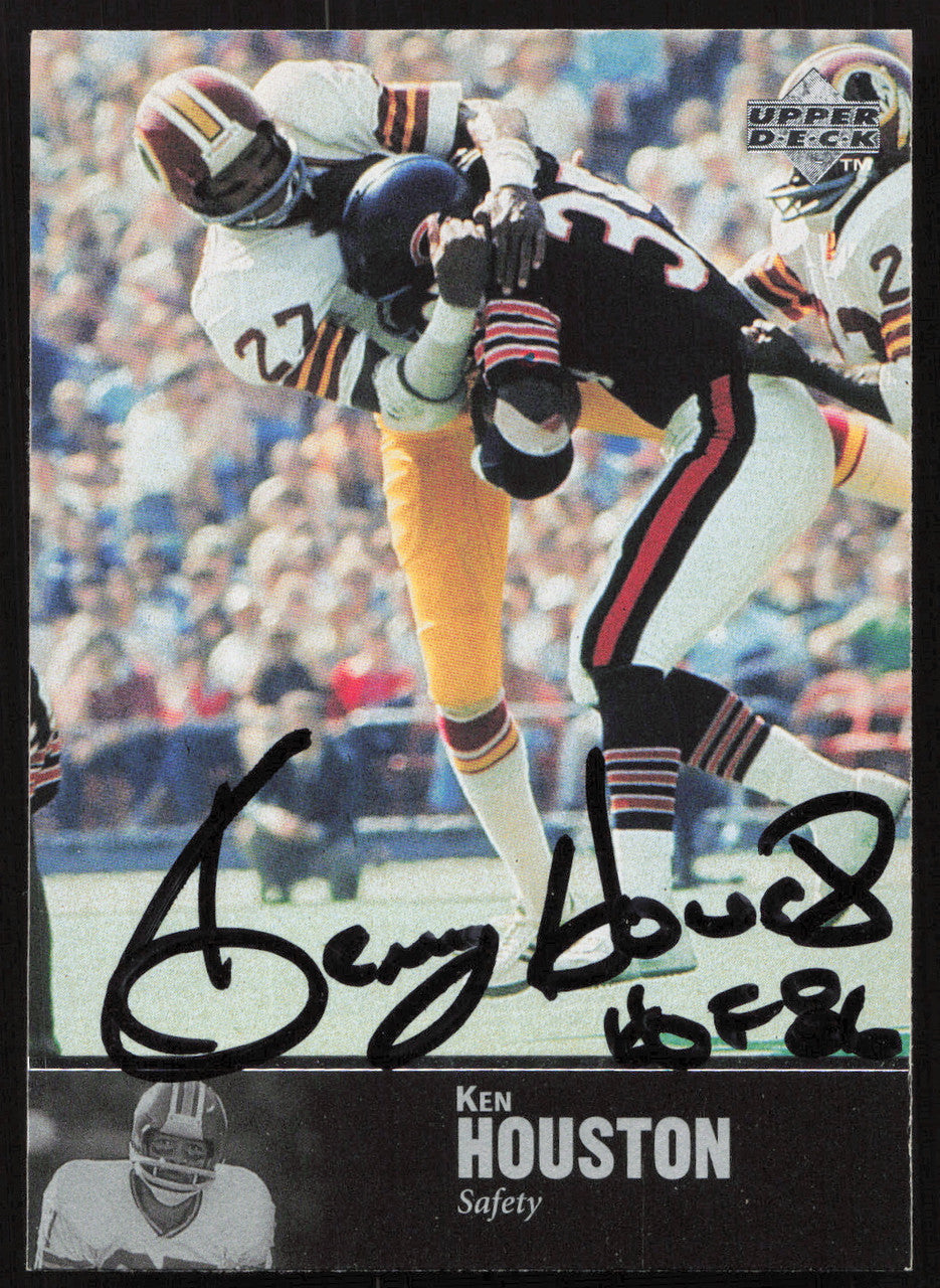 Ken Houston Autographed 1997 Upper Deck Legends Card #27 Washington Redskins SKU #259426