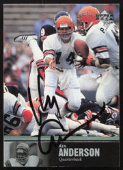 Ken Anderson Autographed 1997 Upper Deck Legends Card #76 Cincinnati Bengals SKU #259429