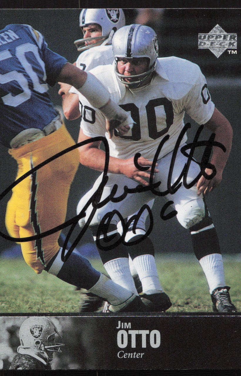 Jim Otto Autographed 1997 Upper Deck Legends Card #57 Oakland Raiders SKU #259433