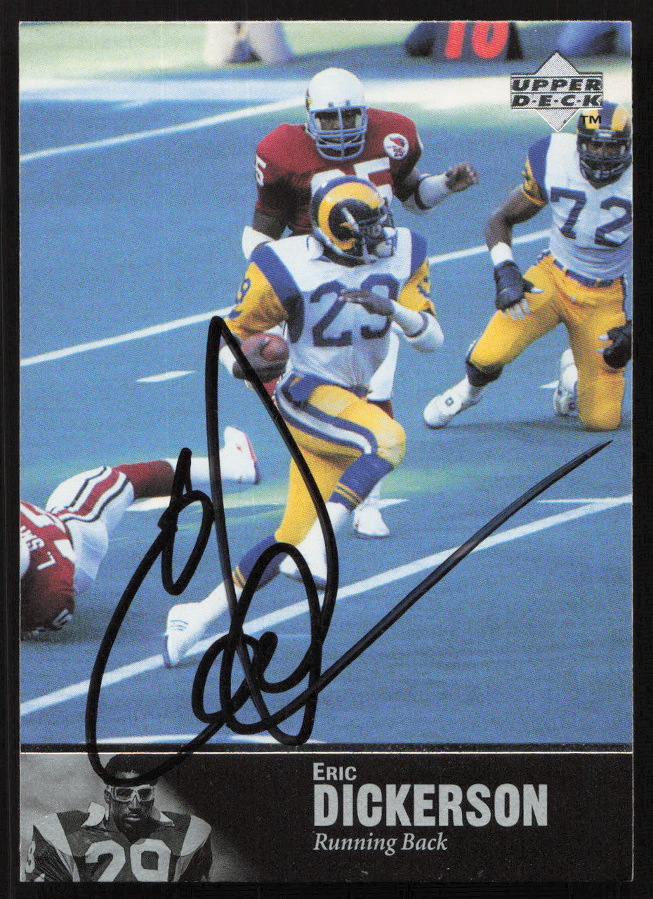 Eric Dickerson Autographed 1997 Upper Deck Legends Card #99 Los Angeles Rams SKU #259450