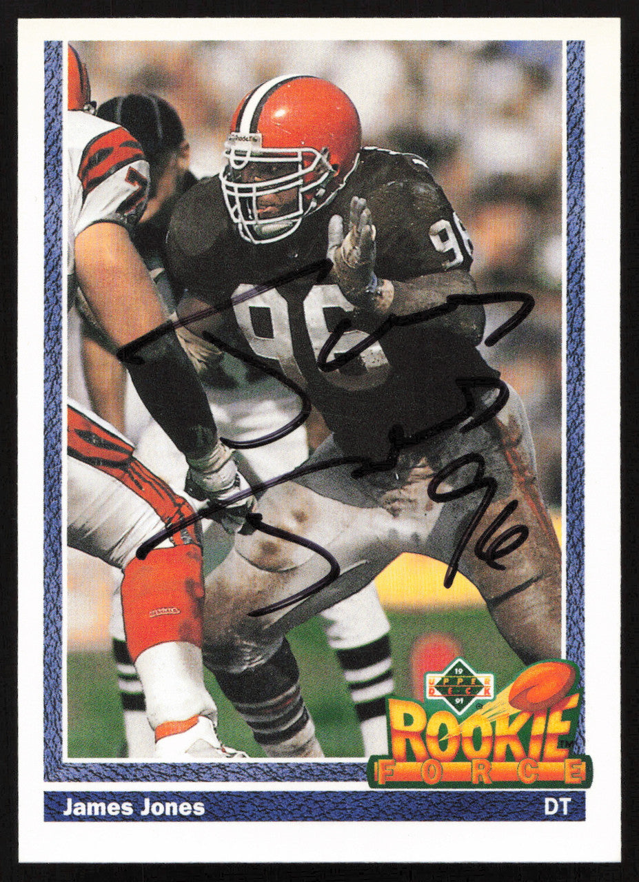 James Jones Autographed 1991 Upper Deck Rookie Card #602 Cleveland Browns SKU #259471