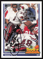 Aeneas Williams Autographed 1991 Upper Deck Rookie Card #630 Arizona Cardinals SKU #259481