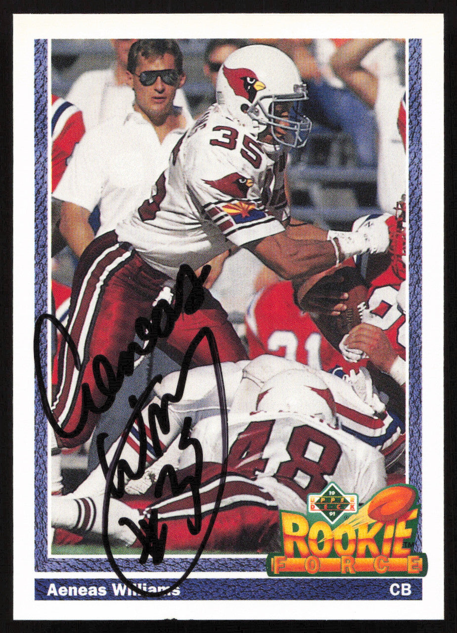 Aeneas Williams Autographed 1991 Upper Deck Rookie Card #630 Arizona Cardinals SKU #259481