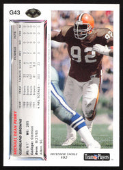 Michael Dean Perry Autographed 1992 Upper Deck Gold Card #G43 Cleveland Browns SKU #259488