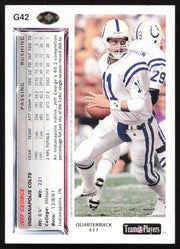 Jeff George Autographed 1992 Upper Deck Gold Card #G42 Indianapolis Colts SKU #259489