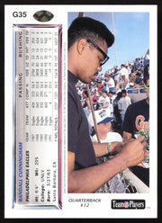 Randall Cunningham Autographed 1992 Upper Deck Gold Card #G35 Philadelphia Eagles SKU #259492