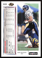 Anthony Miller Autographed 1992 Upper Deck Gold Card #G33 San Diego Chargers SKU #259494