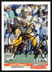 Tommy Maddox Autographed 1992 Upper Deck Gold Rookie Card #G9 Denver Broncos SKU #259501