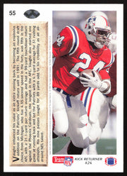 Jon Vaughn Autographed 1992 Upper Deck Card #55 New England Patriots SKU #259508