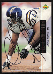 Chris Mims Autographed 1993 Upper Deck Card #41 San Diego Chargers SKU #259517