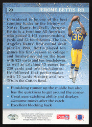 Jerome Bettis Autographed 1993 Upper Deck Rookie Card #20 Los Angeles Rams SKU #259519