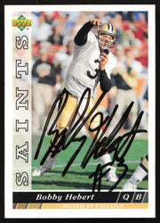 Bobby Hebert Autographed 1993 Upper Deck Card #192 New Orleans Saints SKU #259521