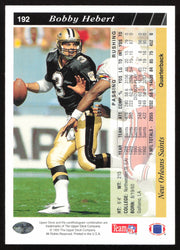 Bobby Hebert Autographed 1993 Upper Deck Card #192 New Orleans Saints SKU #259521