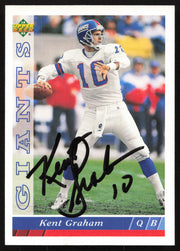 Kent Graham Autographed 1993 Upper Deck Card #507 New York Giants SKU #259522
