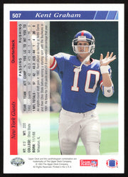 Kent Graham Autographed 1993 Upper Deck Card #507 New York Giants SKU #259522