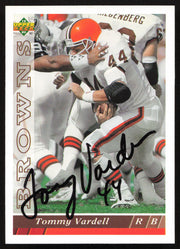 Tommy Vardell Autographed 1993 Upper Deck Card #408 Cleveland Browns SKU #259524