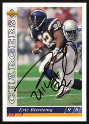 Eric Bieniemy Autographed 1993 Upper Deck Card #377 San Diego Chargers SKU #259529
