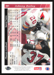 Johnny Bailey Autographed 1993 Upper Deck Card #391 Arizona Cardinals SKU #259530