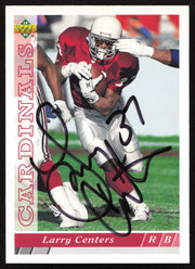 Larry Centers Autographed 1993 Upper Deck Card #95 Arizona Cardinals SKU #259531