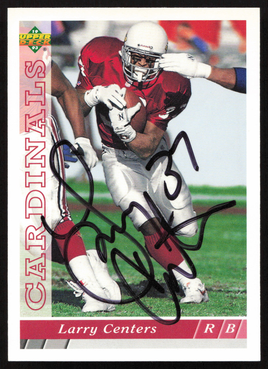 Larry Centers Autographed 1993 Upper Deck Card #95 Arizona Cardinals SKU #259531